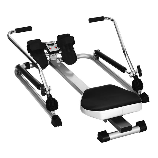 Exercise Adjustable Double Hydraulic Resistance Rowing Machine, Black