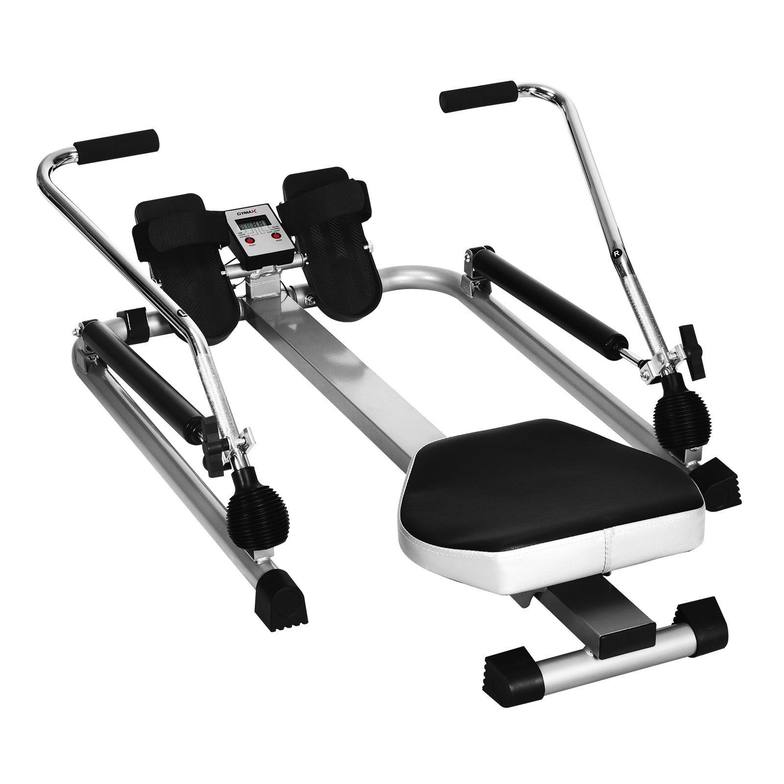 Exercise Adjustable Double Hydraulic Resistance Rowing Machine, Black Rowing Machines Black at Gallery Canada