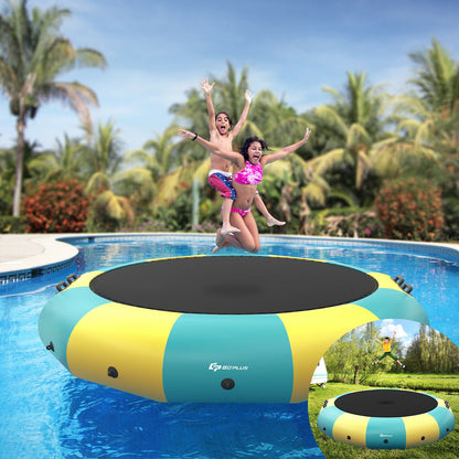 15 Feet Inflatable Splash Padded Water Bouncer Trampoline, Yellow Trampolines at Gallery Canada