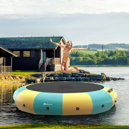 15 Feet Inflatable Splash Padded Water Bouncer Trampoline, Yellow Trampolines at Gallery Canada