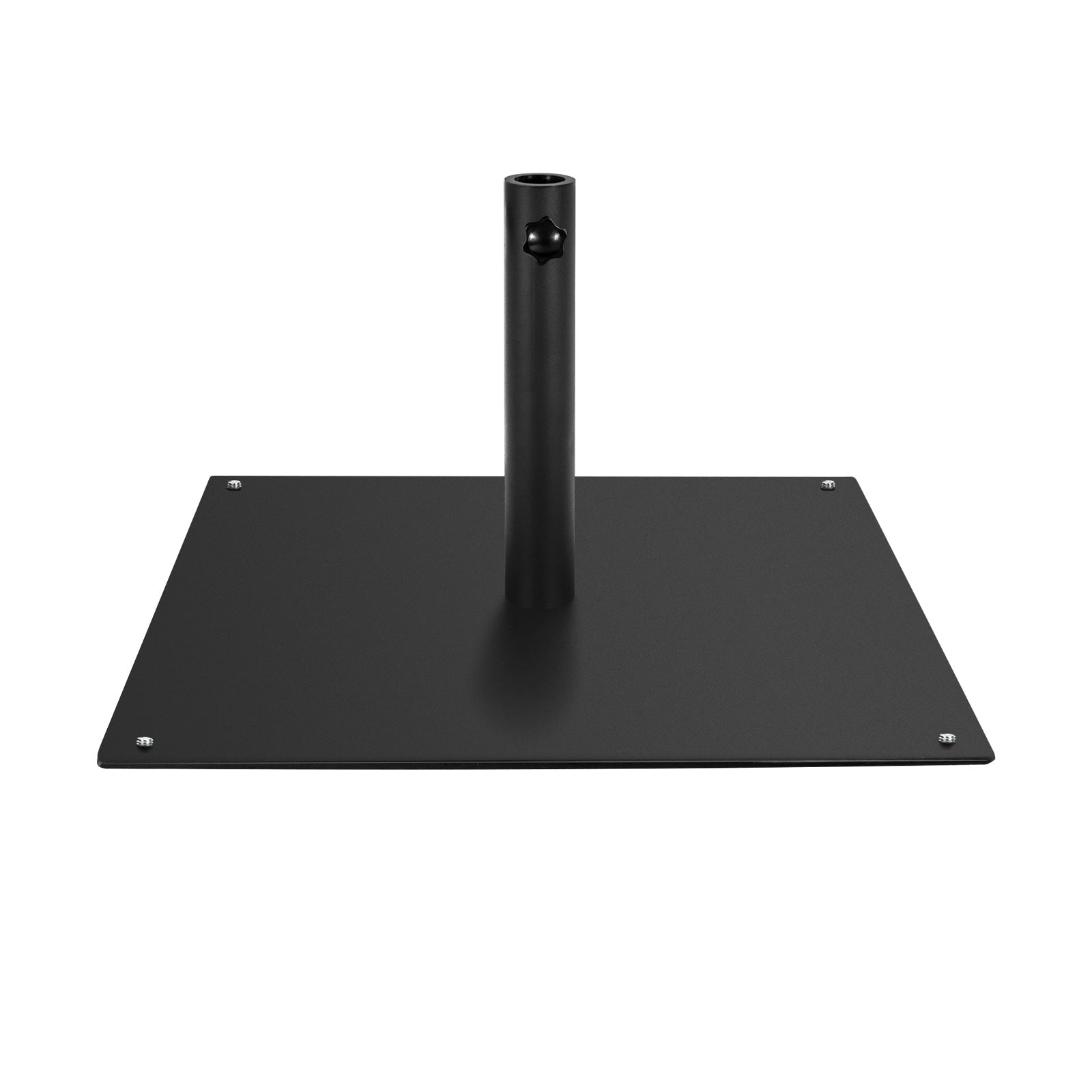 20 Inches Patio Umbrella Base with 4 Adjustable Footpads, Black Outdoor Umbrella Bases Black at Gallery Canada