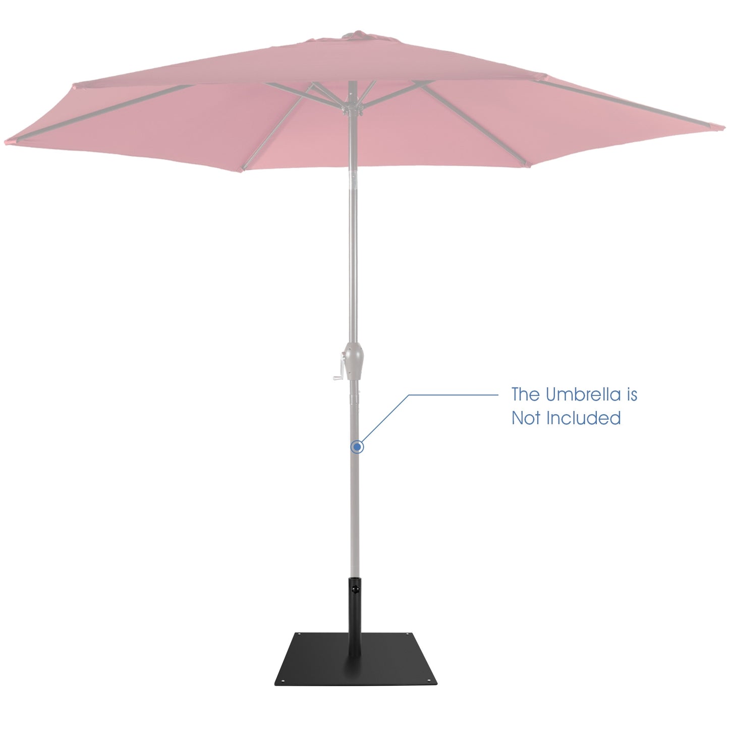 20 Inches Patio Umbrella Base with 4 Adjustable Footpads, Black Outdoor Umbrella Bases at Gallery Canada