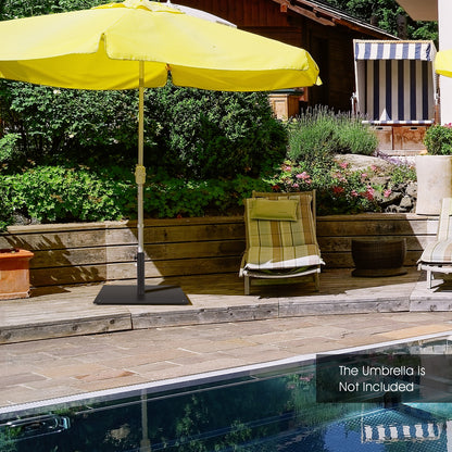 20 Inches Patio Umbrella Base with 4 Adjustable Footpads, Black Outdoor Umbrella Bases at Gallery Canada