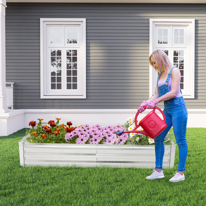 Metal Galvanized Raised Garden Bed with Open-Ended Base-6 x 3 ft, Silver Raised Garden Beds at Gallery Canada