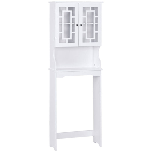 Bathroom Spacesaver Over the Toilet Door Storage Cabinet, White
