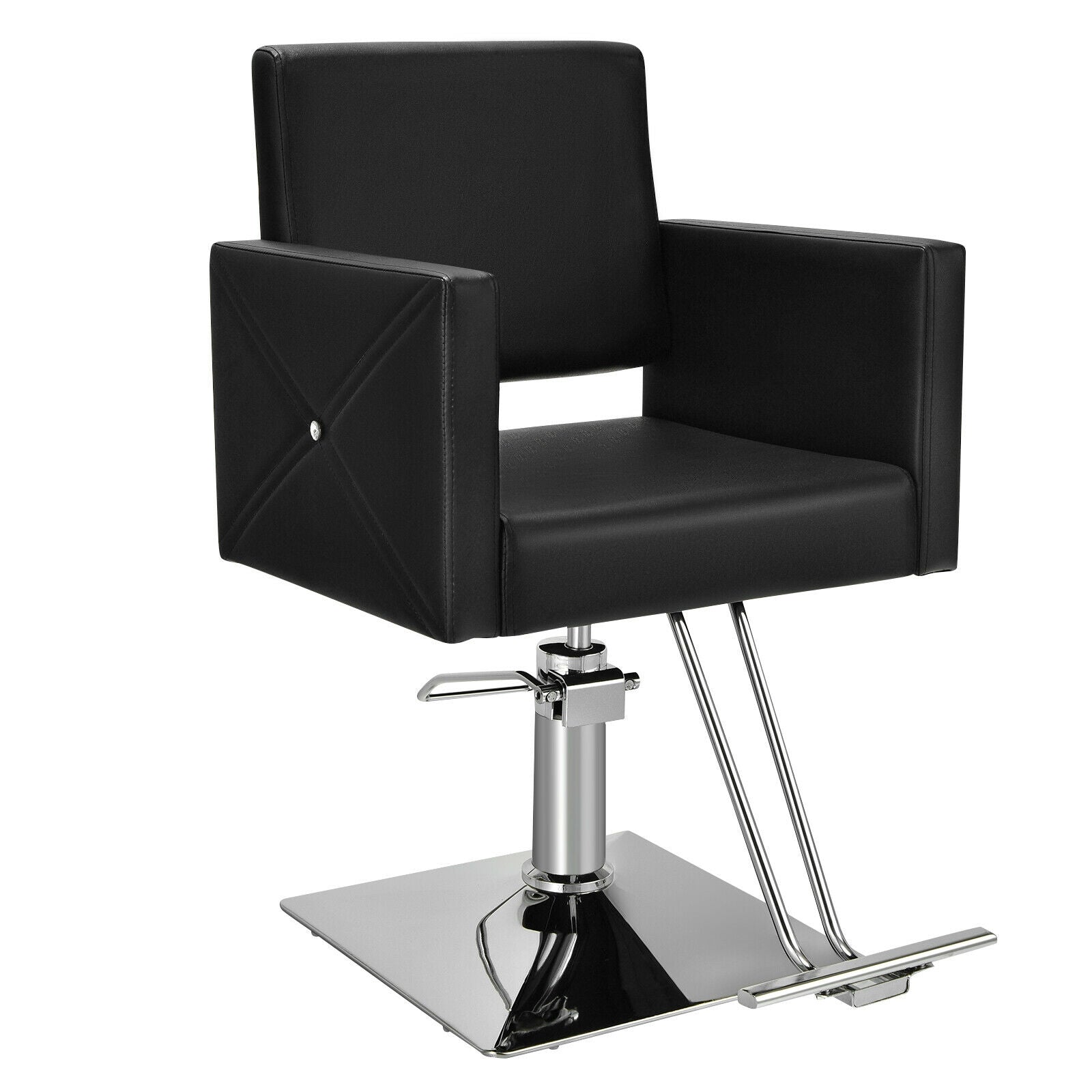 Salon Chair for Hair Stylist with Adjustable Swivel Hydraulic, Black Spa & Salon Black at Gallery Canada