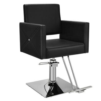 Salon Chair for Hair Stylist with Adjustable Swivel Hydraulic, Black Spa & Salon Black at Gallery Canada