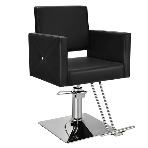 Salon Chair for Hair Stylist with Adjustable Swivel Hydraulic, Black