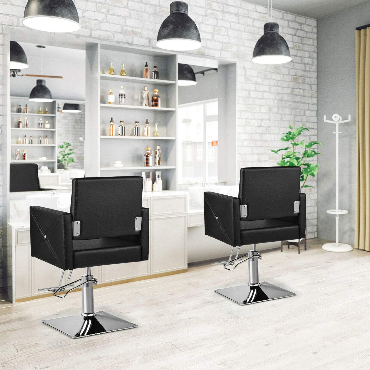 Adjustable Swivel Hydraulic Salon Chair, Black Spa & Salon at Gallery Canada