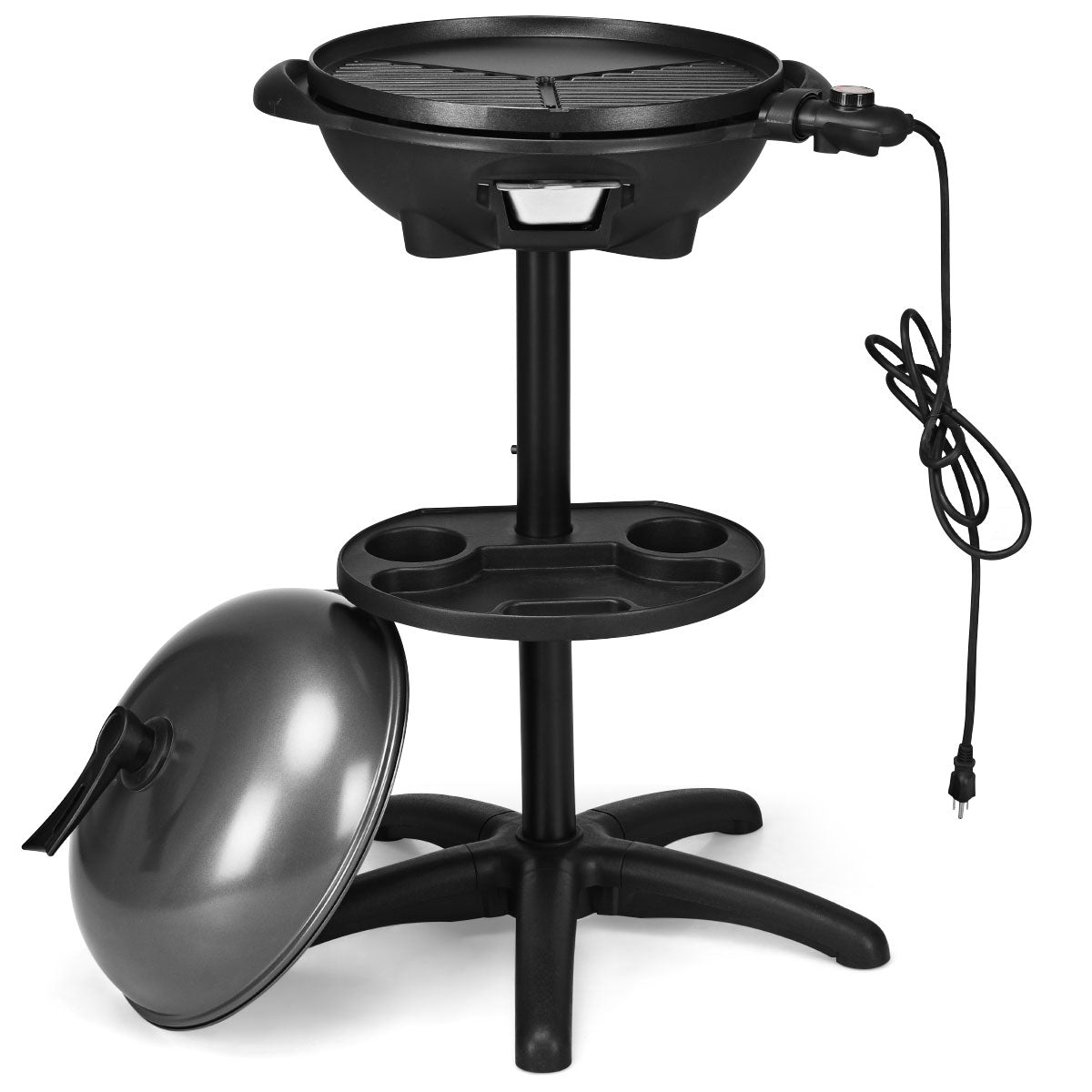 1350 W Outdoor Electric BBQ Grill with Removable Stand Easy to Install, Black Outdoor Grills at Gallery Canada