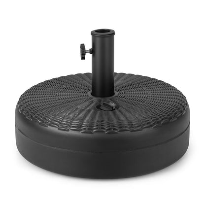 18 Inch Fillable Heavy-Duty Round Umbrella Base, Black Outdoor Umbrella Bases Black at Gallery Canada