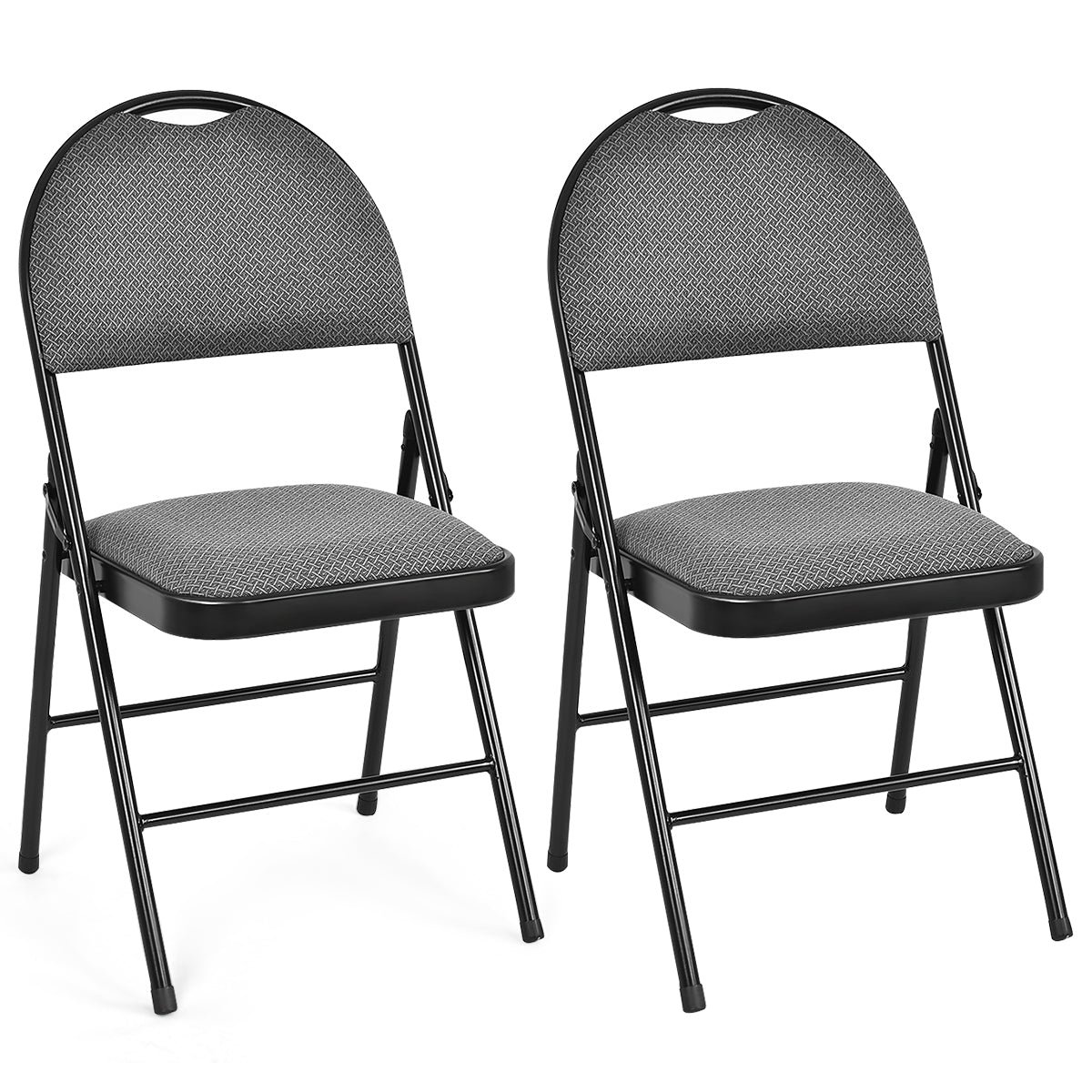 2 Padded Folding Office Chairs, Set of 2, Gray Conference Chairs at Gallery Canada