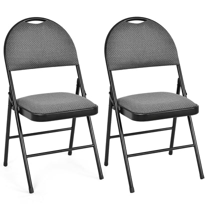 2 Padded Folding Office Chairs, Set of 2, Gray Conference Chairs at Gallery Canada