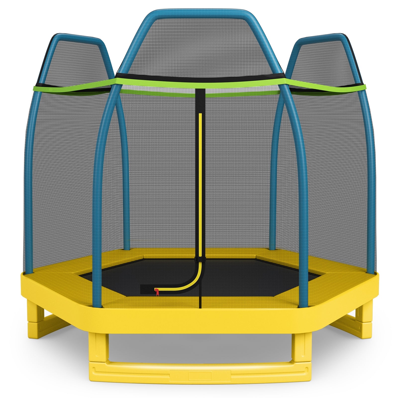 7 ft Kids Trampoline W/ Safety Enclosure Net, Yellow Trampolines at Gallery Canada