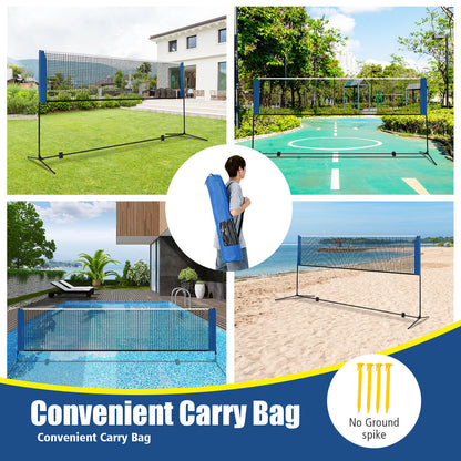 10/14 Feet Adjustable Badminton Net Stand with Portable Carry Bag-10 Feet, Black Sport Equipments at Gallery Canada