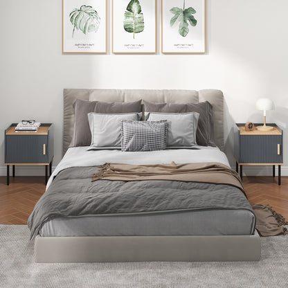 Nightstand With Door Cabinet, Gray Nightstands at Gallery Canada