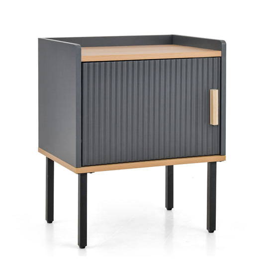 Nightstand With Door Cabinet, Gray Nightstands Gray at Gallery Canada