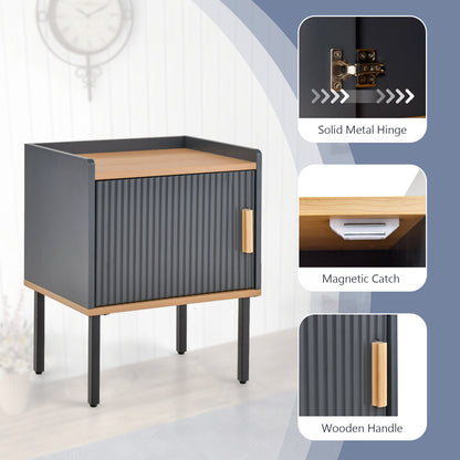Nightstand With Door Cabinet, Gray Nightstands at Gallery Canada