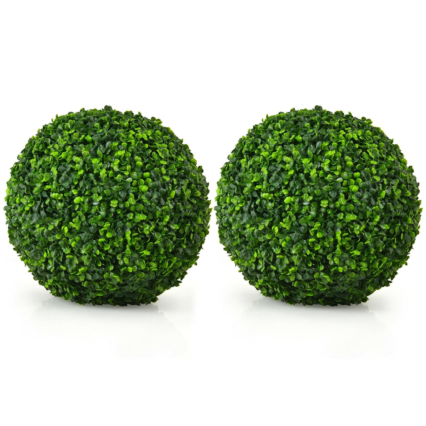 15.7 Inch Artificial Boxwood Topiary Ball Tree Set, Green Faux Plants at Gallery Canada