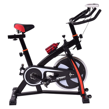Adjustable Indoor Exercise Bike Trainer, Electronic Meter, Black Exercise Bikes at Gallery Canada