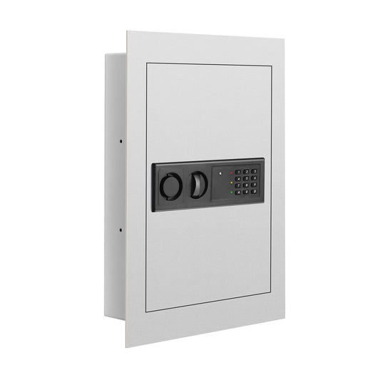 Digital Flat Recessed Wall Safe Security Lock Gun Cash Box, White Safe Box White at Gallery Canada
