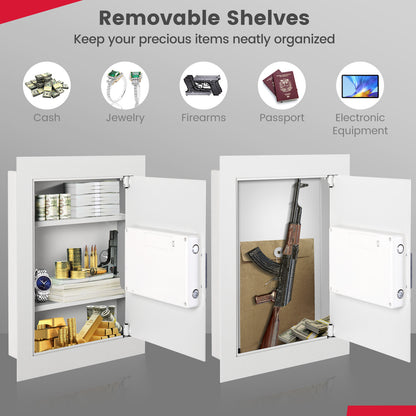 Digital Flat Recessed Wall Safe Security Lock Gun Cash Box, White Safe Box at Gallery Canada