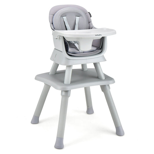 Convertible Baby High Chair, Adjustable Removable Tray, Gray High Chairs Gray at Gallery Canada