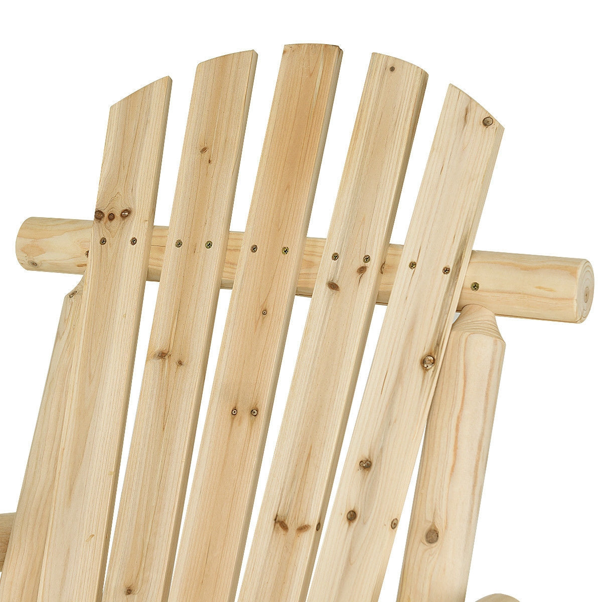 Wood Single Porch Rocker Lounge Patio Rocking Chair, Natural Patio Rocking Chairs & Gliders at Gallery Canada