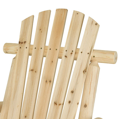 Wood Single Porch Rocker Lounge Patio Rocking Chair, Natural Patio Rocking Chairs & Gliders at Gallery Canada
