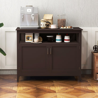 Modern Practical and Beautiful Wooden Kitchen Lockers with Large Storage Space, Brown - Gallery Canada