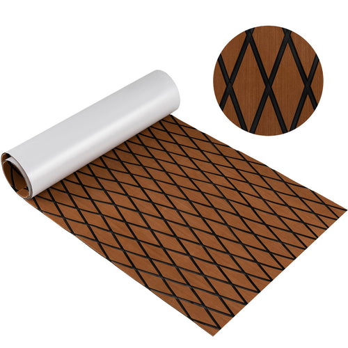 EVA Foam Boat Decking Sheet with Diamond Shape for Boat Surfboard, Brown