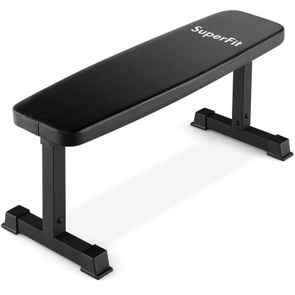 Flat Weight Bench 660 LBS Heavy Duty Strength Training Bench, Black Benches Racks & Bars Black at Gallery Canada