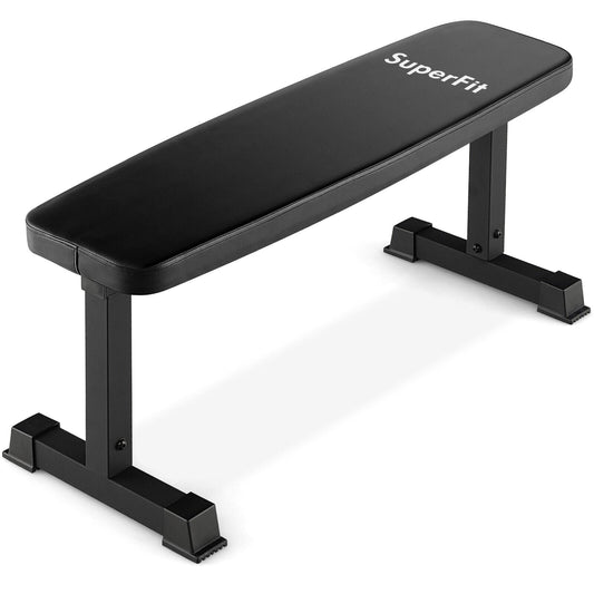 Flat Weight Bench 660 LBS Heavy Duty Strength Training Bench, Black Benches Racks & Bars Black at Gallery Canada
