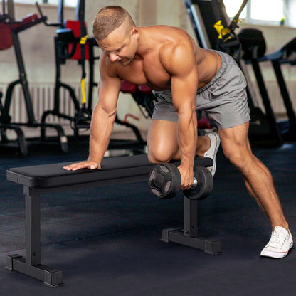 Flat Weight Bench 660 LBS Heavy Duty Strength Training Bench, Black Benches Racks & Bars at Gallery Canada