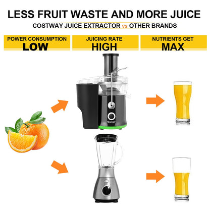 2 Speed Wide Mouth Fruit and Vegetable Centrifugal Electric Juicer, Black Juicers & Coffee Machines at Gallery Canada