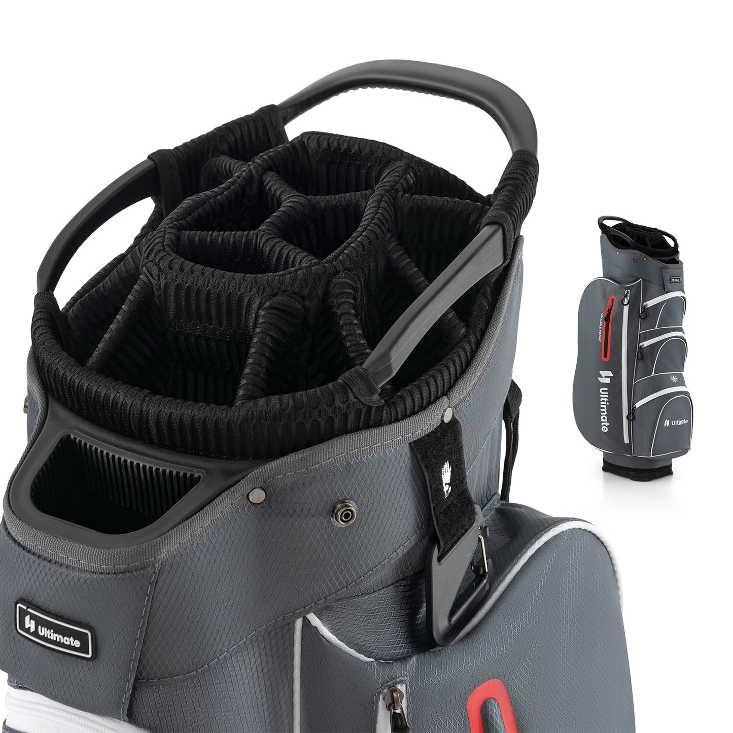 9.5 Inch Lightweight Golf Cart Bag with 15 Way Top Dividers, Red Golf at Gallery Canada