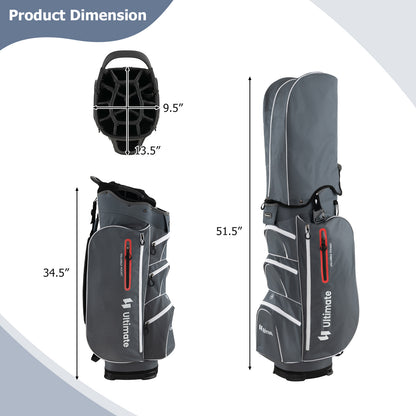 9.5 Inch Lightweight Golf Cart Bag with 15 Way Top Dividers, Red Golf at Gallery Canada