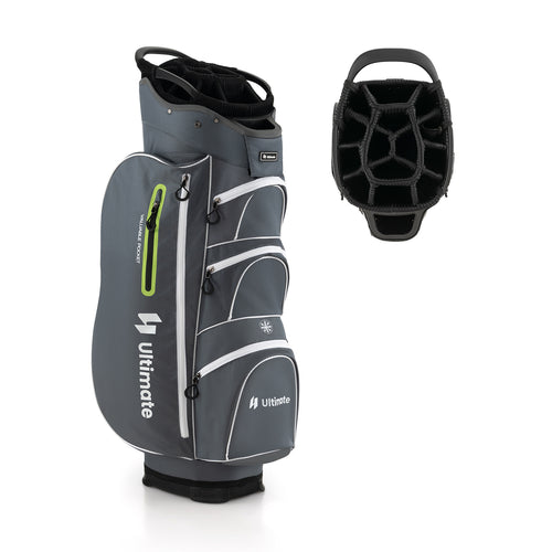 9.5 Inch Lightweight Golf Cart Bag, 15 Way Top Dividers, Green
