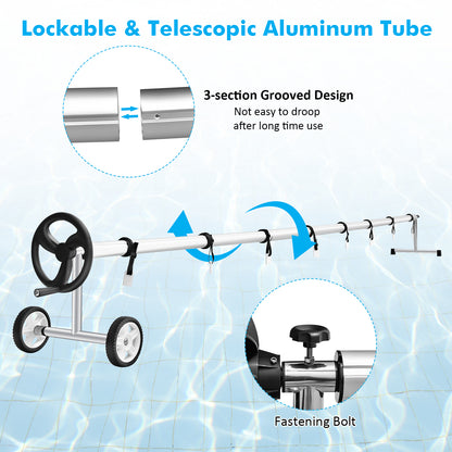 18 Feet Aluminum In-Ground Swimming Pool Cover Reel, Silver Swimming Pools at Gallery Canada