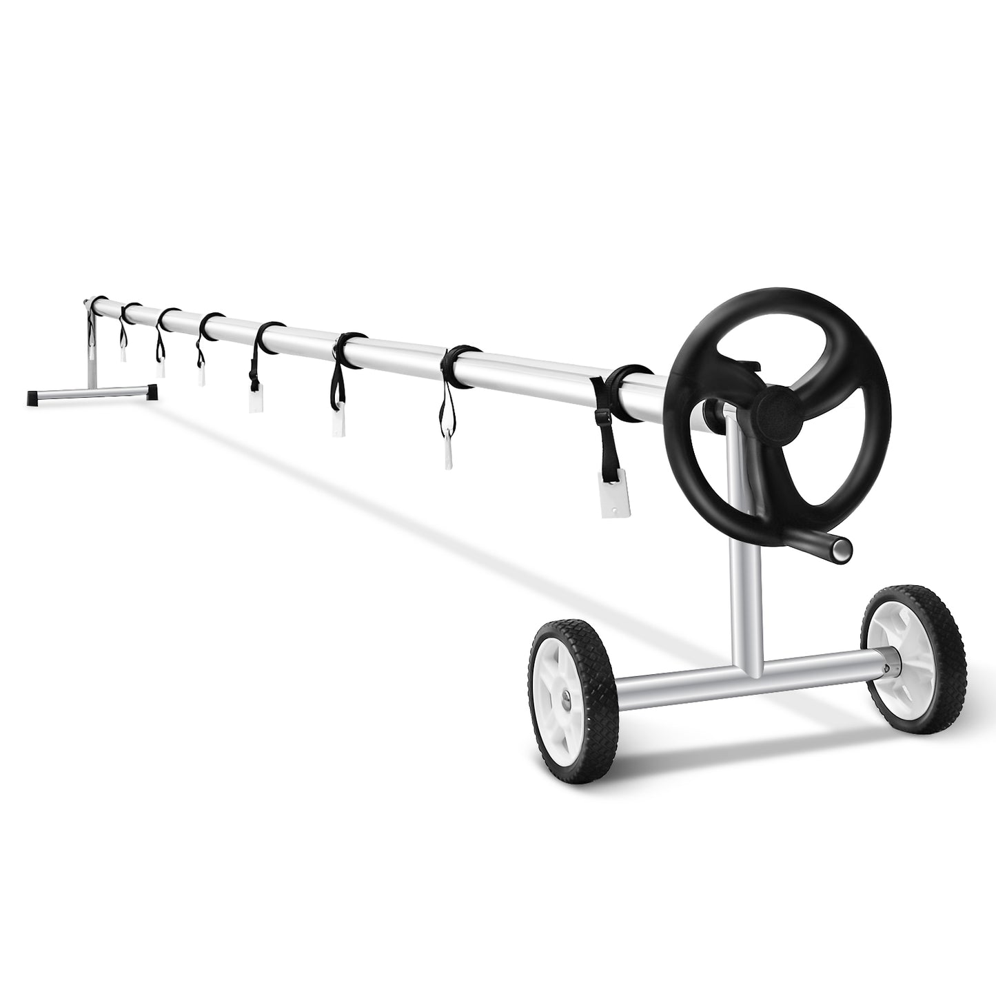 22 Ft Aluminum In-Ground Pool Solar Cover Reel Set, Silver Swimming Pools Silver at Gallery Canada