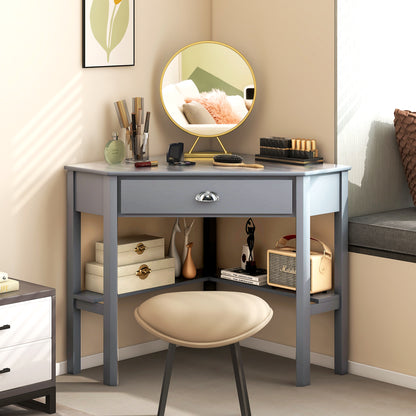 Corner Wooden Laptop Desk, Gray Corner Desks at Gallery Canada