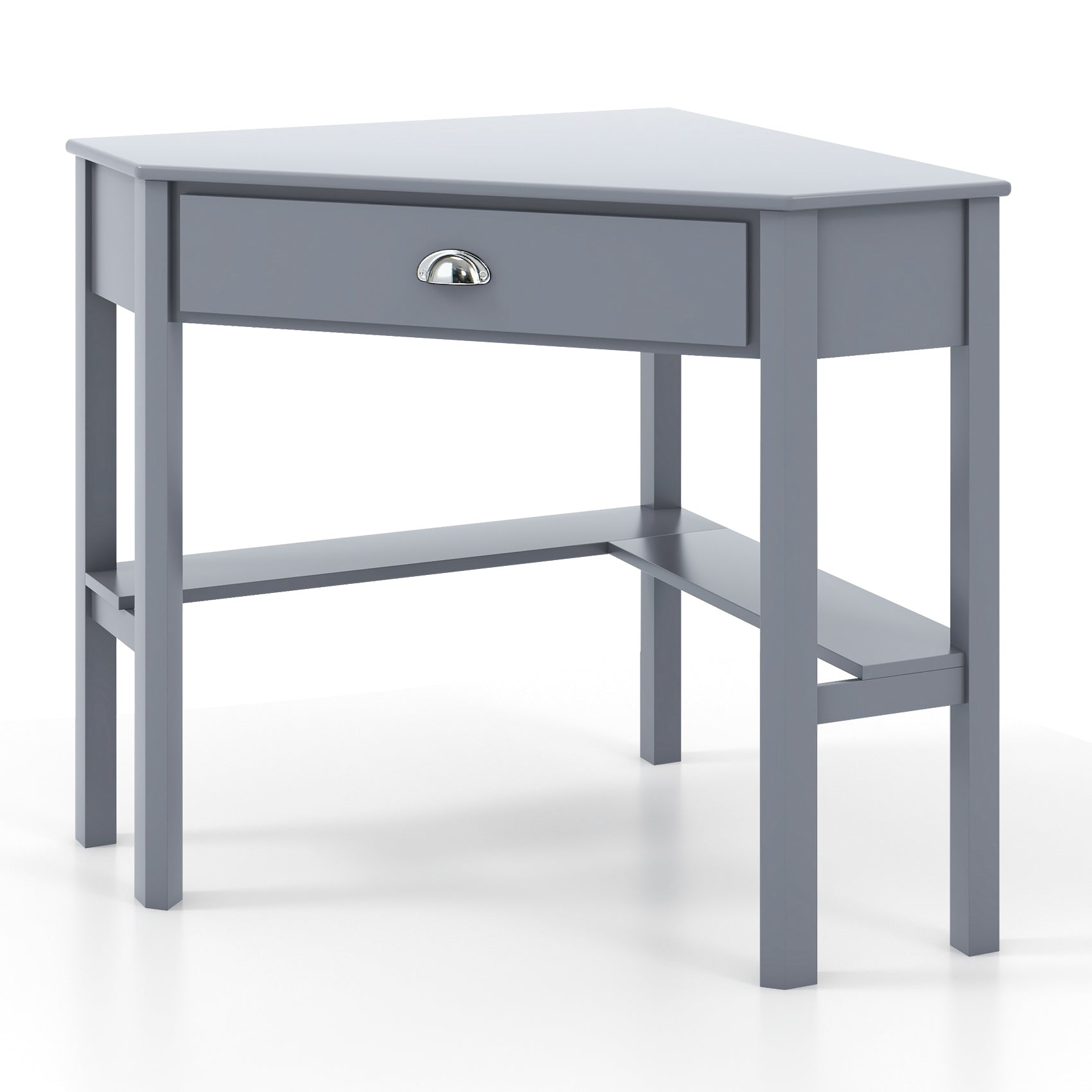 Corner Wooden Laptop Desk, Gray Corner Desks Gray at Gallery Canada