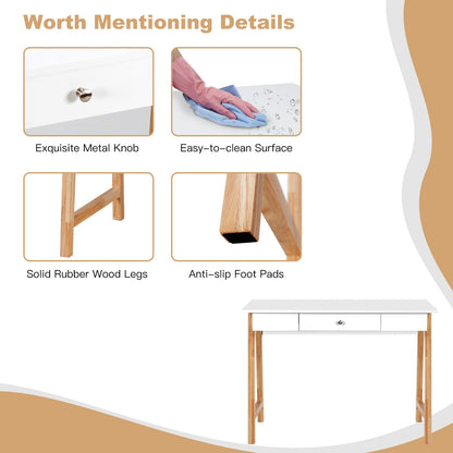 Computer Desk Laptop PC Writing Table, Natural Writing Desks at Gallery Canada