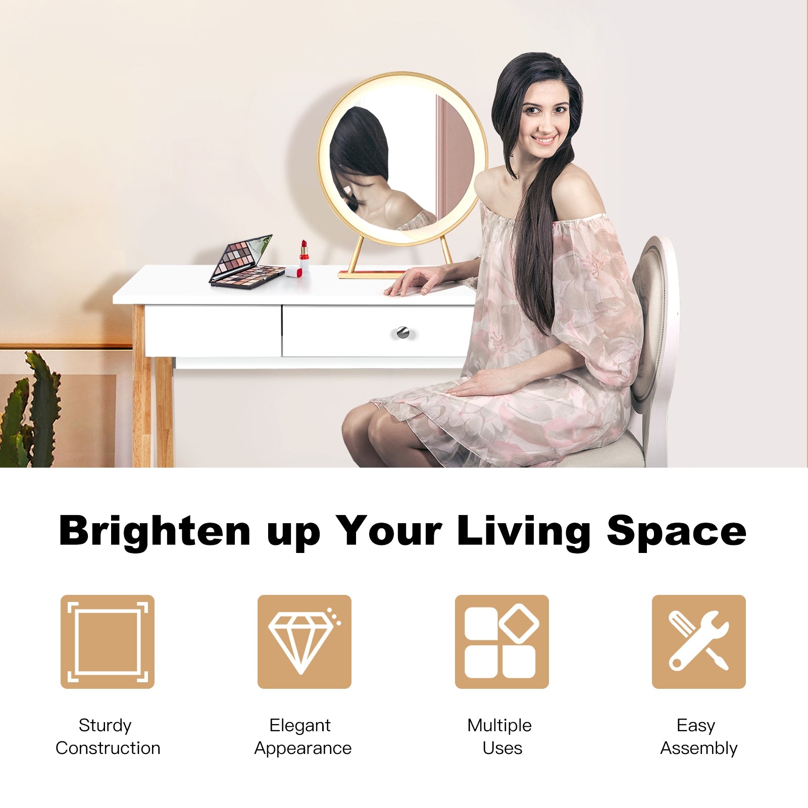 Computer Desk Laptop PC Writing Table, Natural Writing Desks at Gallery Canada