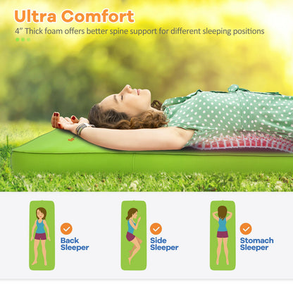 Self Inflating Folding Camping Sleeping Mattress, Green Air Mattresses & Sleeping Bags at Gallery Canada