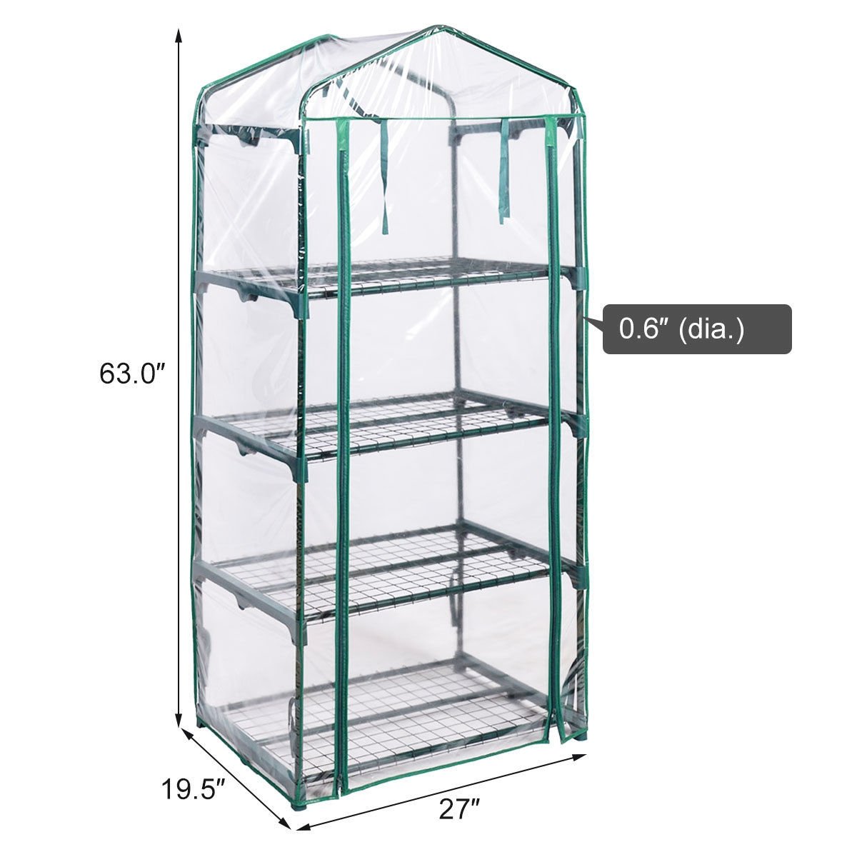 Outdoor Portable Mini 4 Shelves Greenhouse, Transparent at Gallery Canada