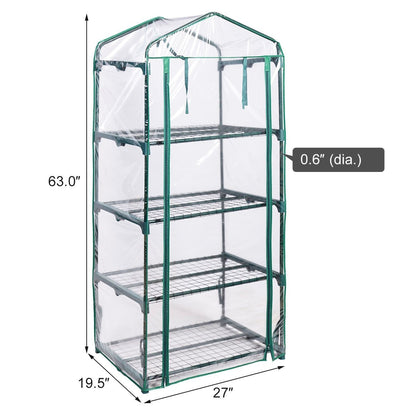 Outdoor Portable Mini 4 Shelves Greenhouse, Transparent at Gallery Canada