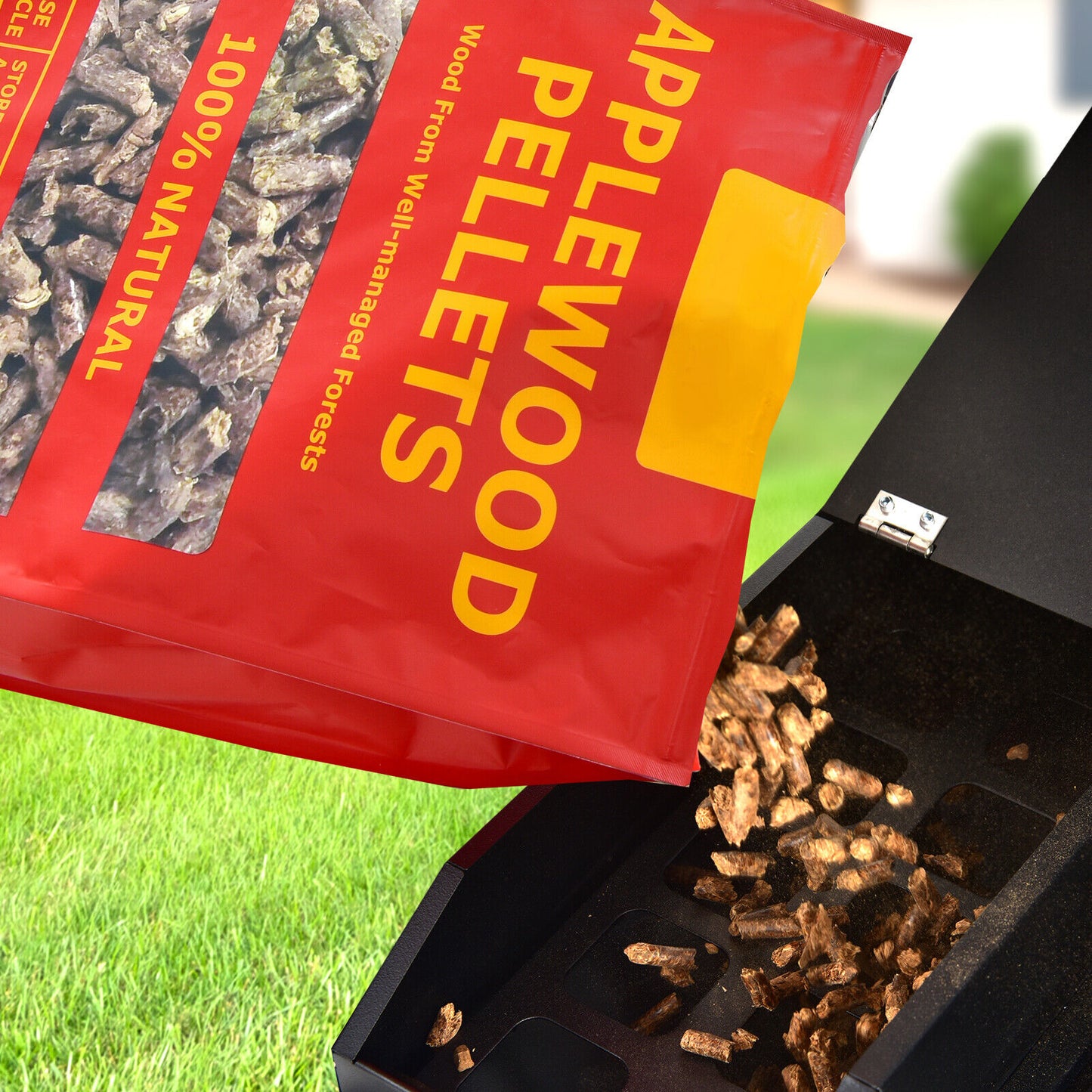 20 Pounds Apple Wood Pellets 100% All-Natural for Pellet Grills, Natural