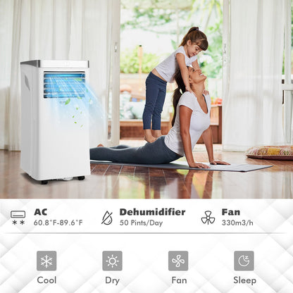 10000BTU 3-in-1 Portable Air Conditioner with Remote Control, White at Gallery Canada