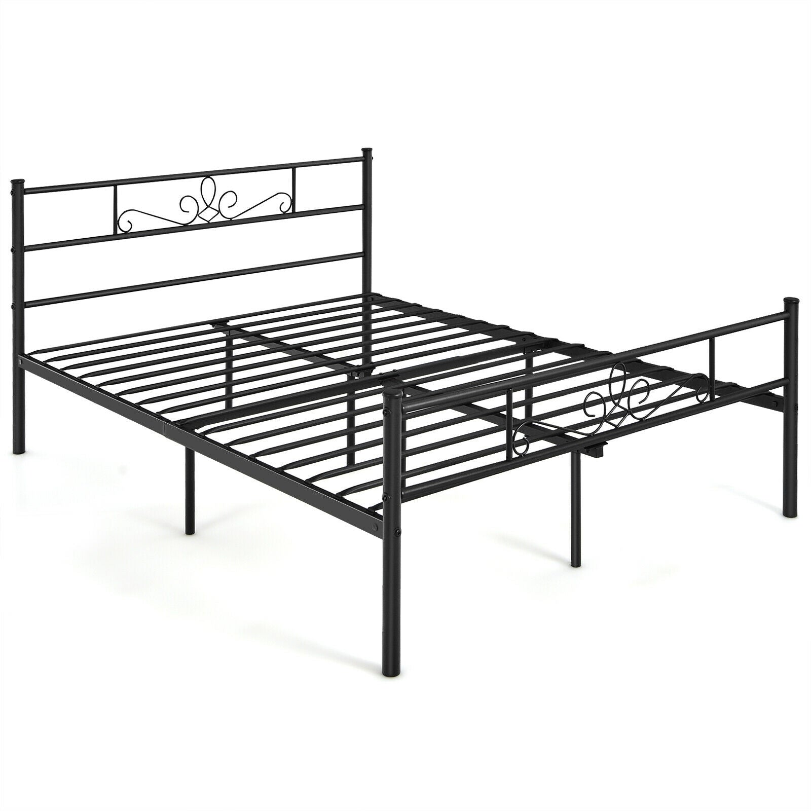 Metal Bed Frame With Headboard And Footboard, Full Size, Black Simple Bed Frame at Gallery Canada